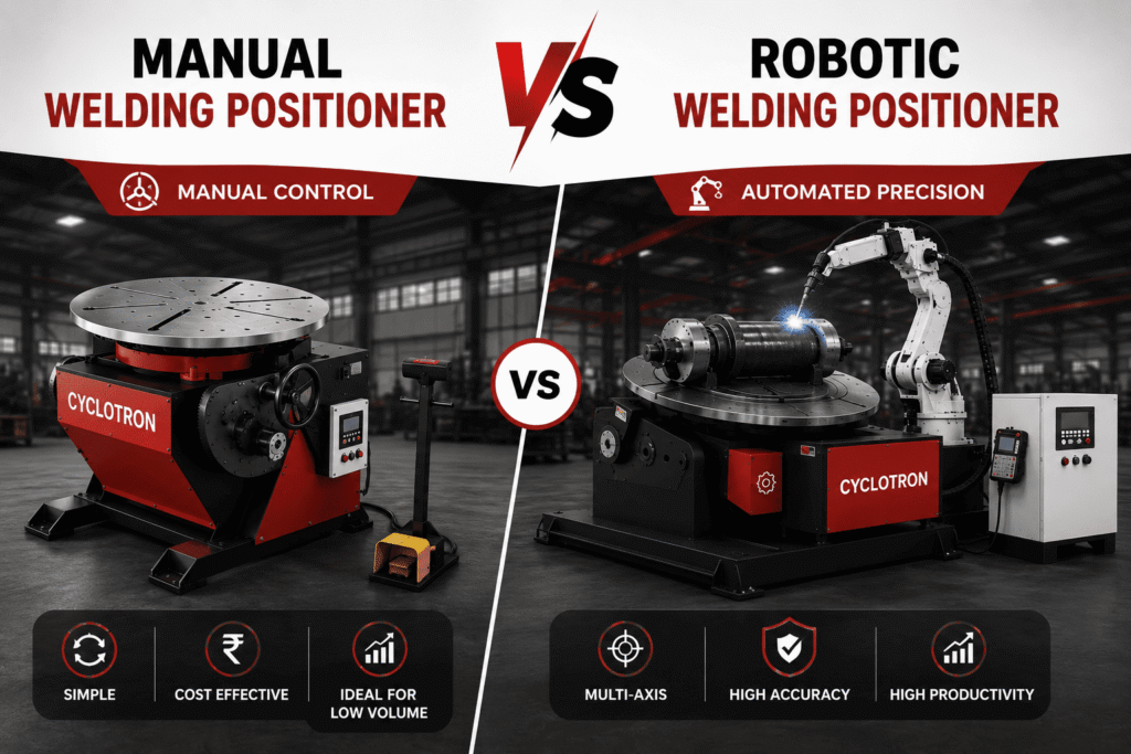 Manual vs robotic welding positioners