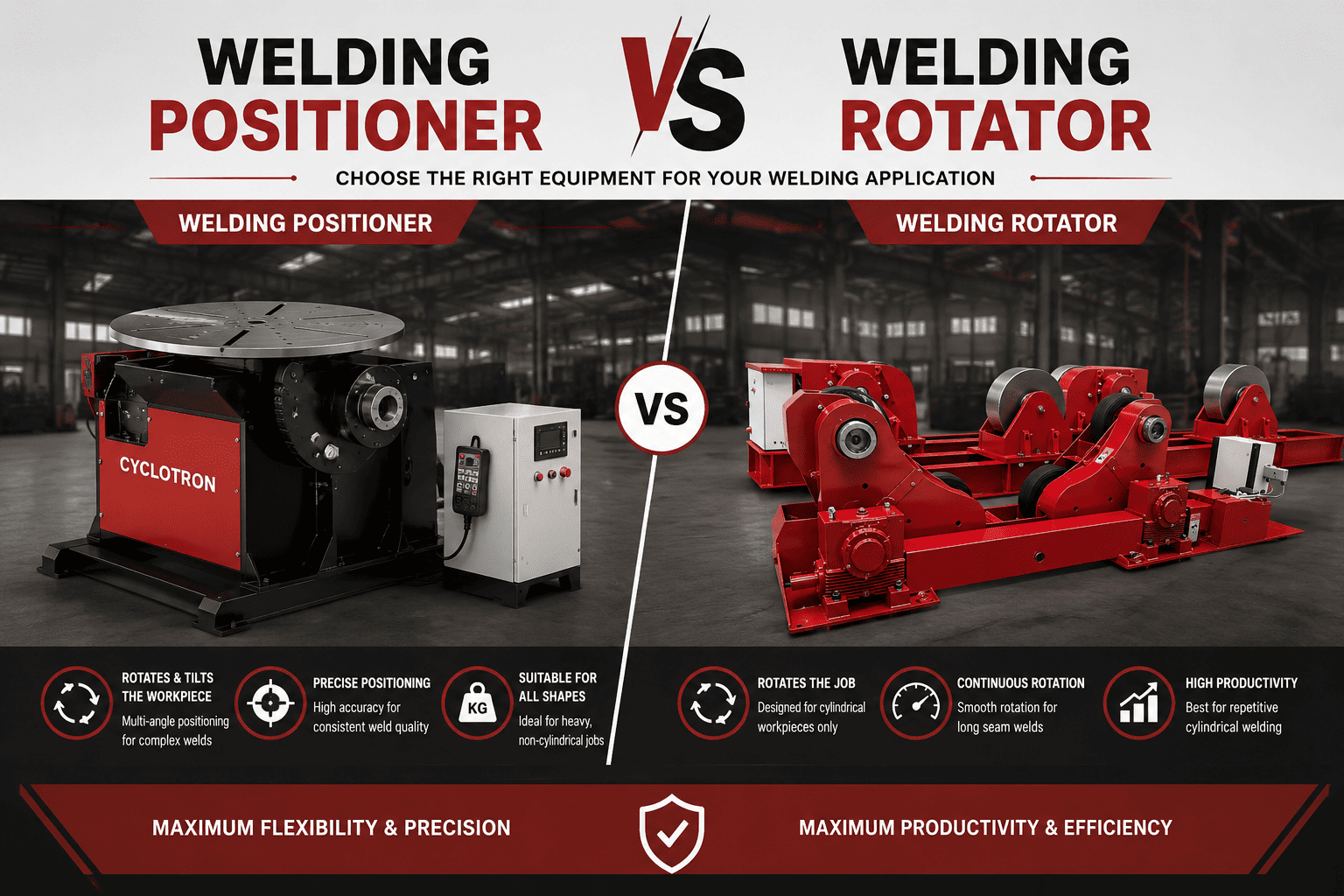 Welding positioner vs welding rotator Welding positioner vs welding rotator